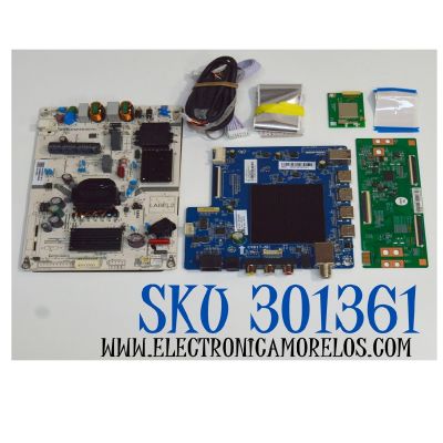 KIT DE TARJETAS ORIGINAL PARA TV PHILIPS / NUMERO DE PARTE MAIN 260102023350 / CV817-KH / 260102023340 / FUENTE 260132009280 / MP140TL-1N61-H1 / T-CON 260157007540 / NPT500GT04-1_V2.0 / PANEL HK550WLEDM-JH4WH / DISPLAY PT550GT05-1 / MODELO 55PUL6643/F7